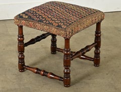 French Oak Tapestry Stool