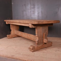 French Oak Trestle Bench
