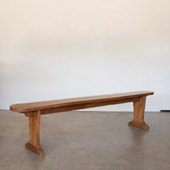French Oak Trestle Bench