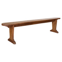 French Oak Trestle Bench