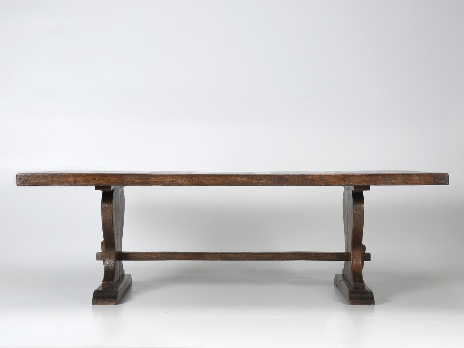 French Oak Trestle Dining Table That Seats '12' Comfortably 6