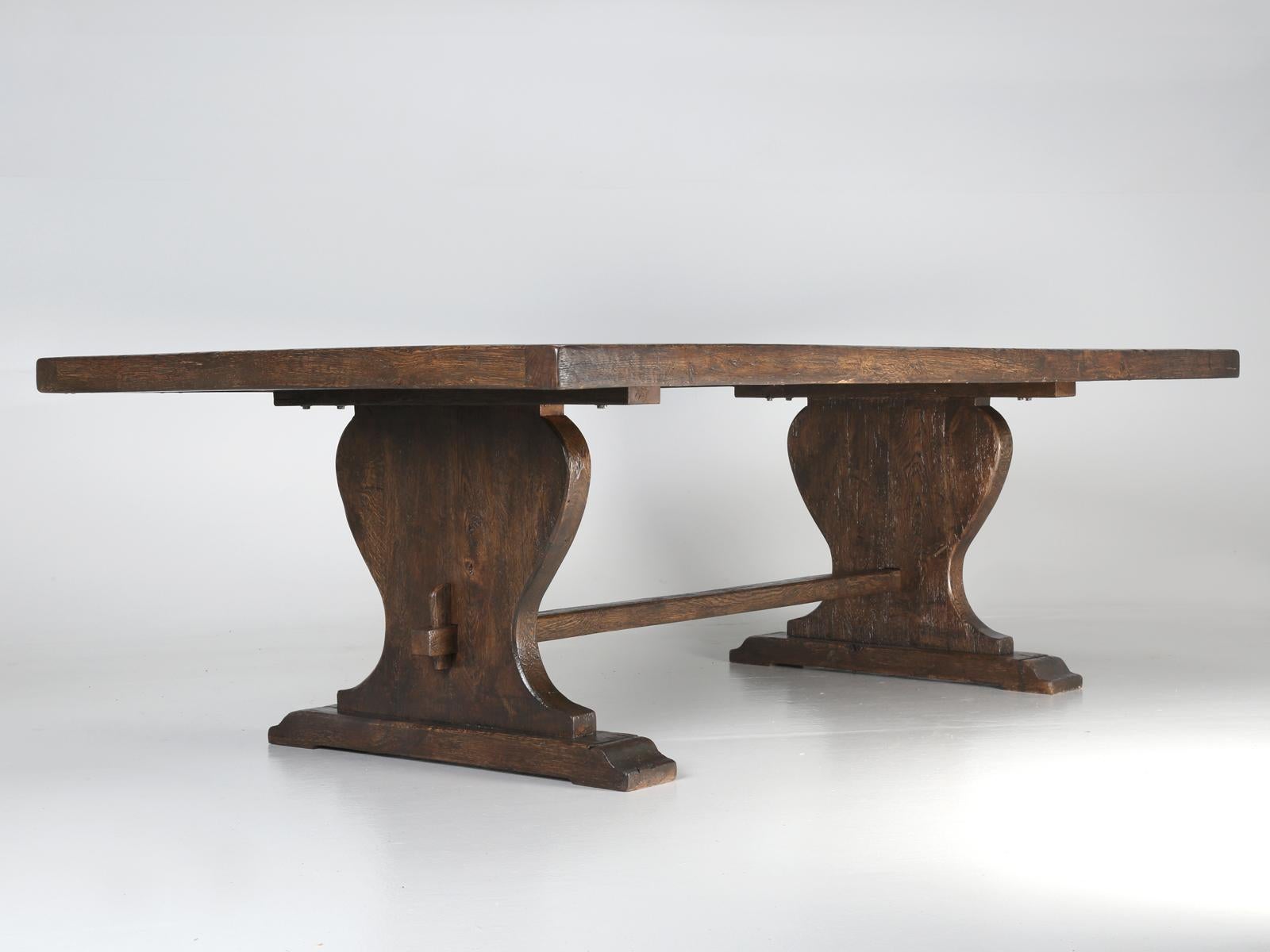 French Oak Trestle Dining Table That Seats '12' Comfortably 7