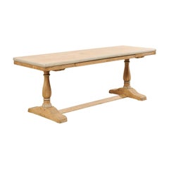 French Oak Trestle Oak Table or Desk from 19th Century