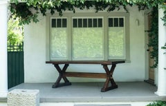 French Oak Trestle Table