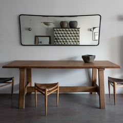 Tavolo a cavalletto in Oak francese