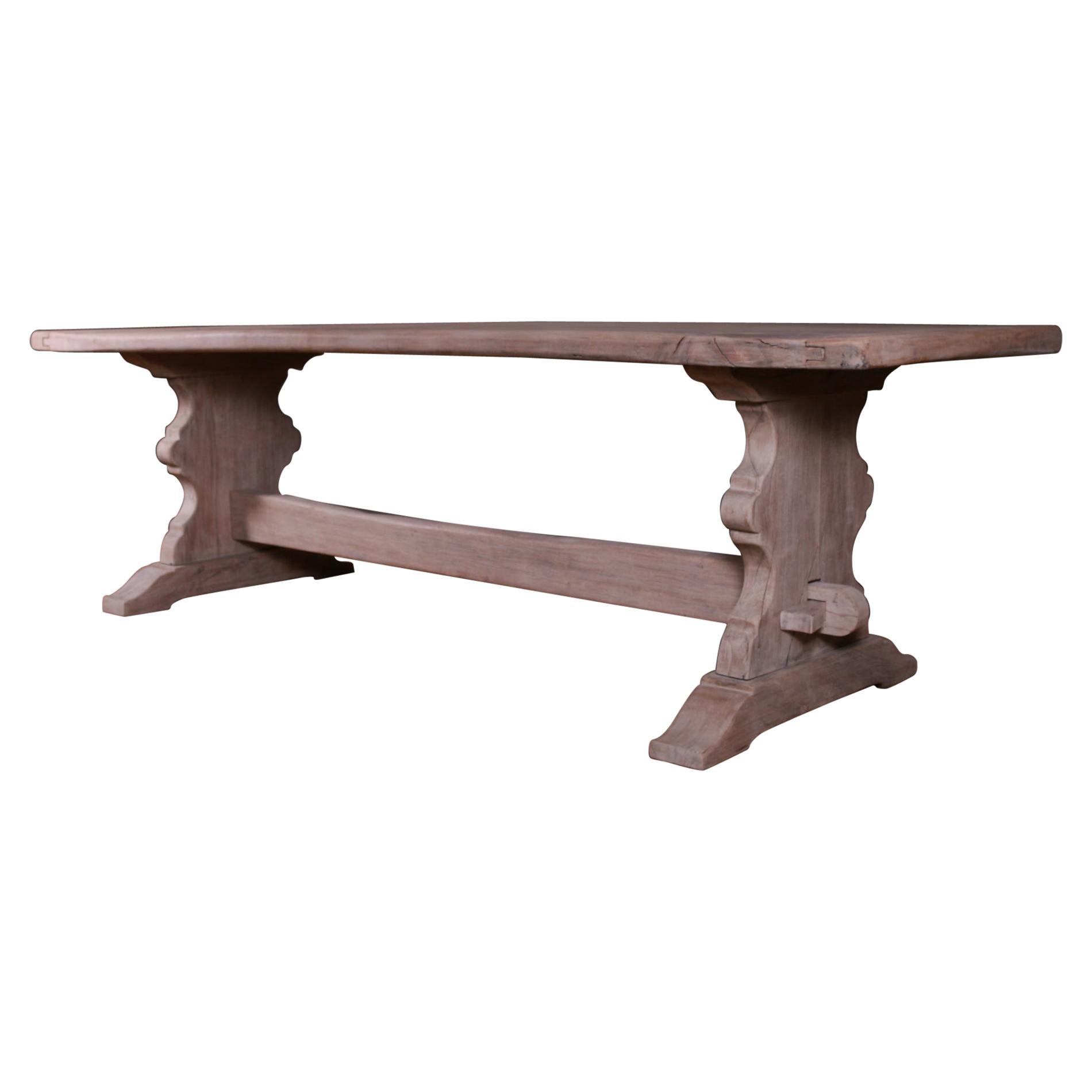 French Oak Trestle Table