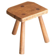 French Oak Tripod Stool