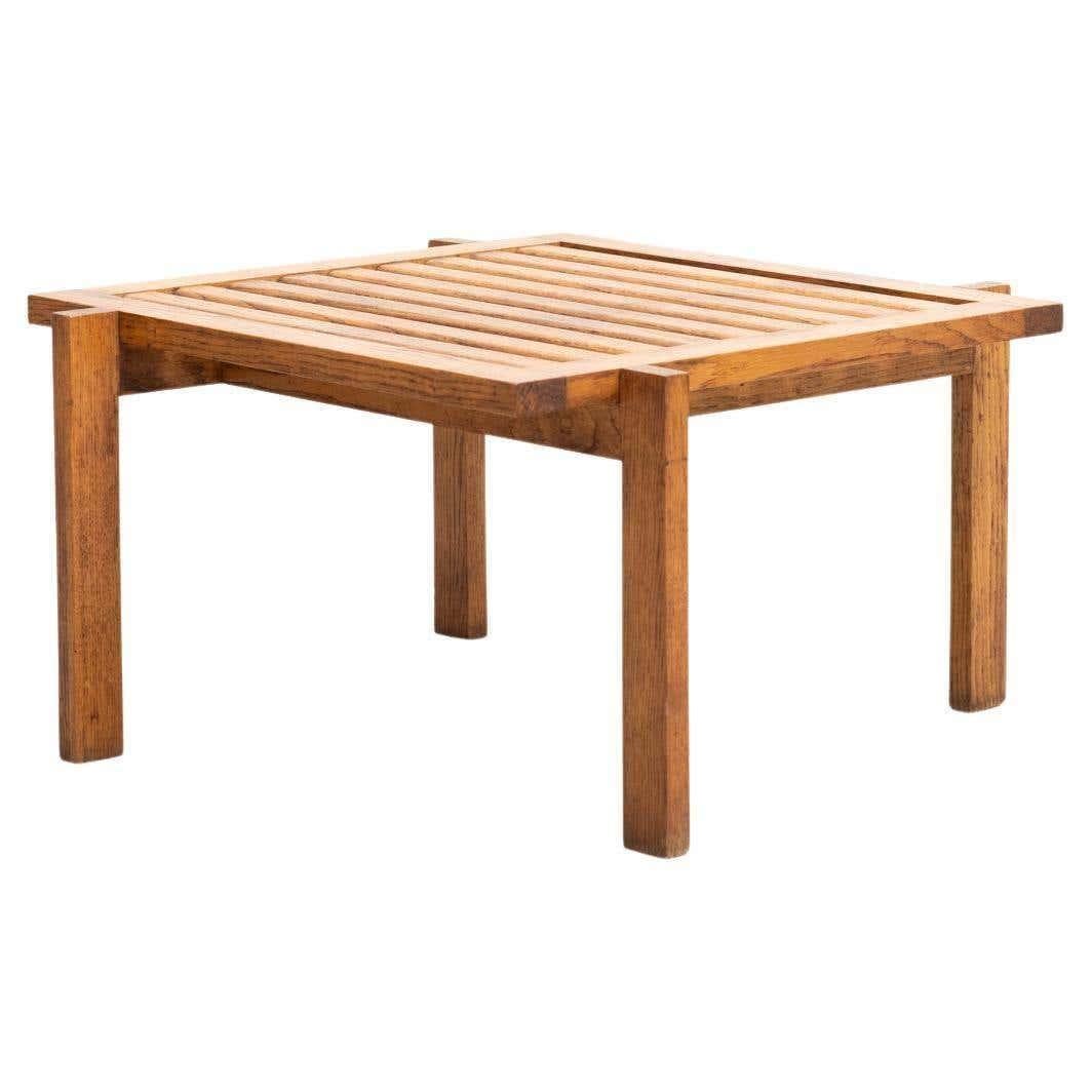 French Oak Wood Coffee Table, circa 1960 For Sale 11