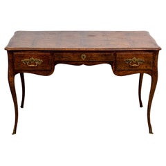 French Oak Writing Desk with a Parquet Top