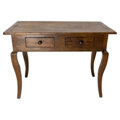 French Oak Writing Table Louis XV Style Brutalist Aspect, Early 19th Century