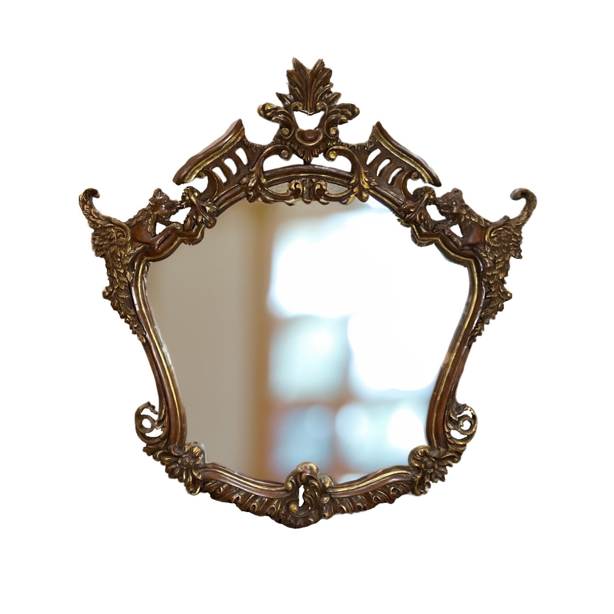 Expertly crafted in France during the iconic era of the 1960s, this wall mirror features a stunning carved oakwood frame. Its high-quality oakwood material exudes a timeless, elegant aesthetic, making it a focal point in any room. Add depth and