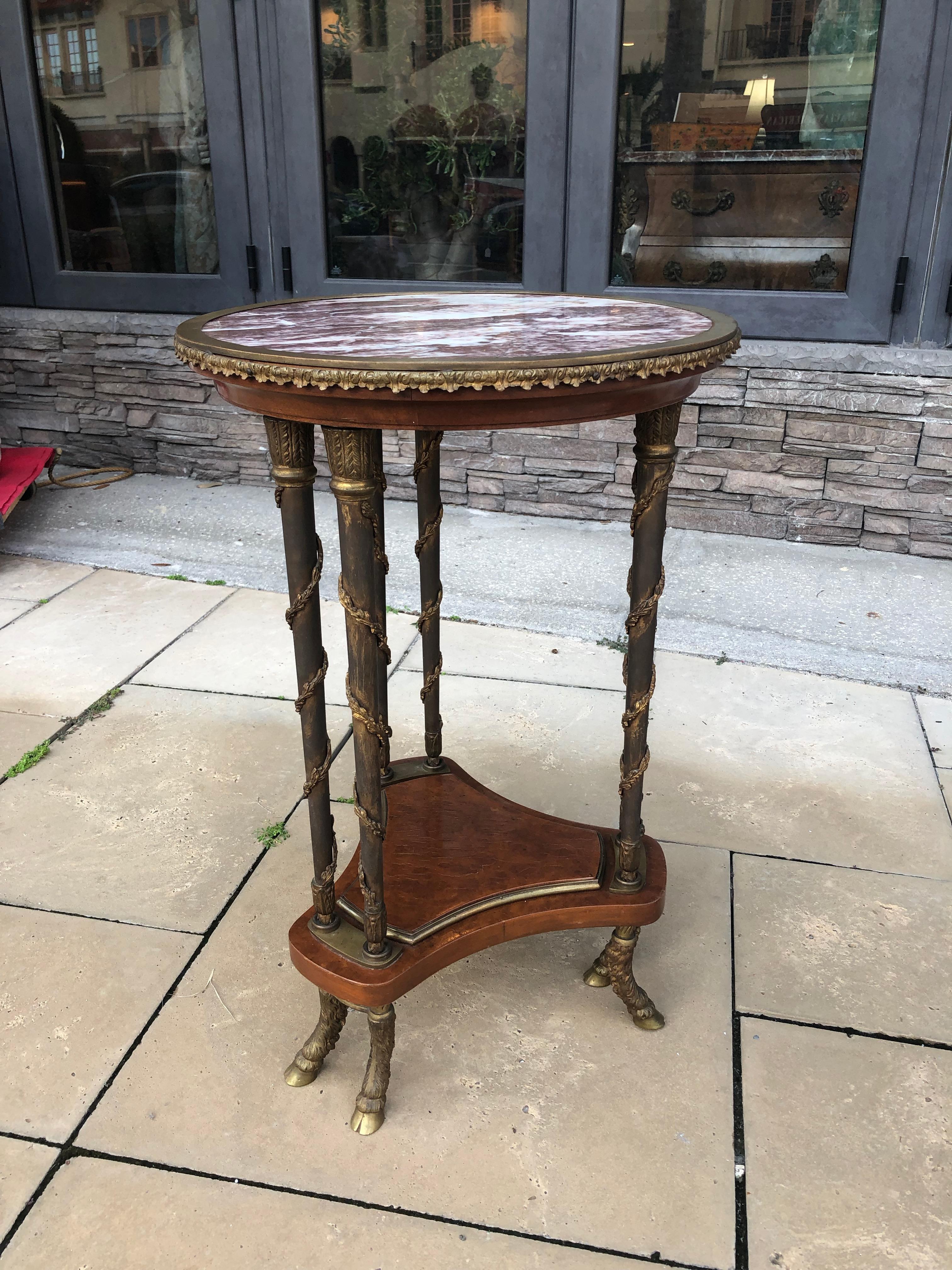 Hand-Crafted French Occasional Side Table