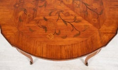 French Occasional Table Antique Side Floral Inlay