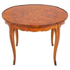 French Occasional Table Antique Side Floral Inlay
