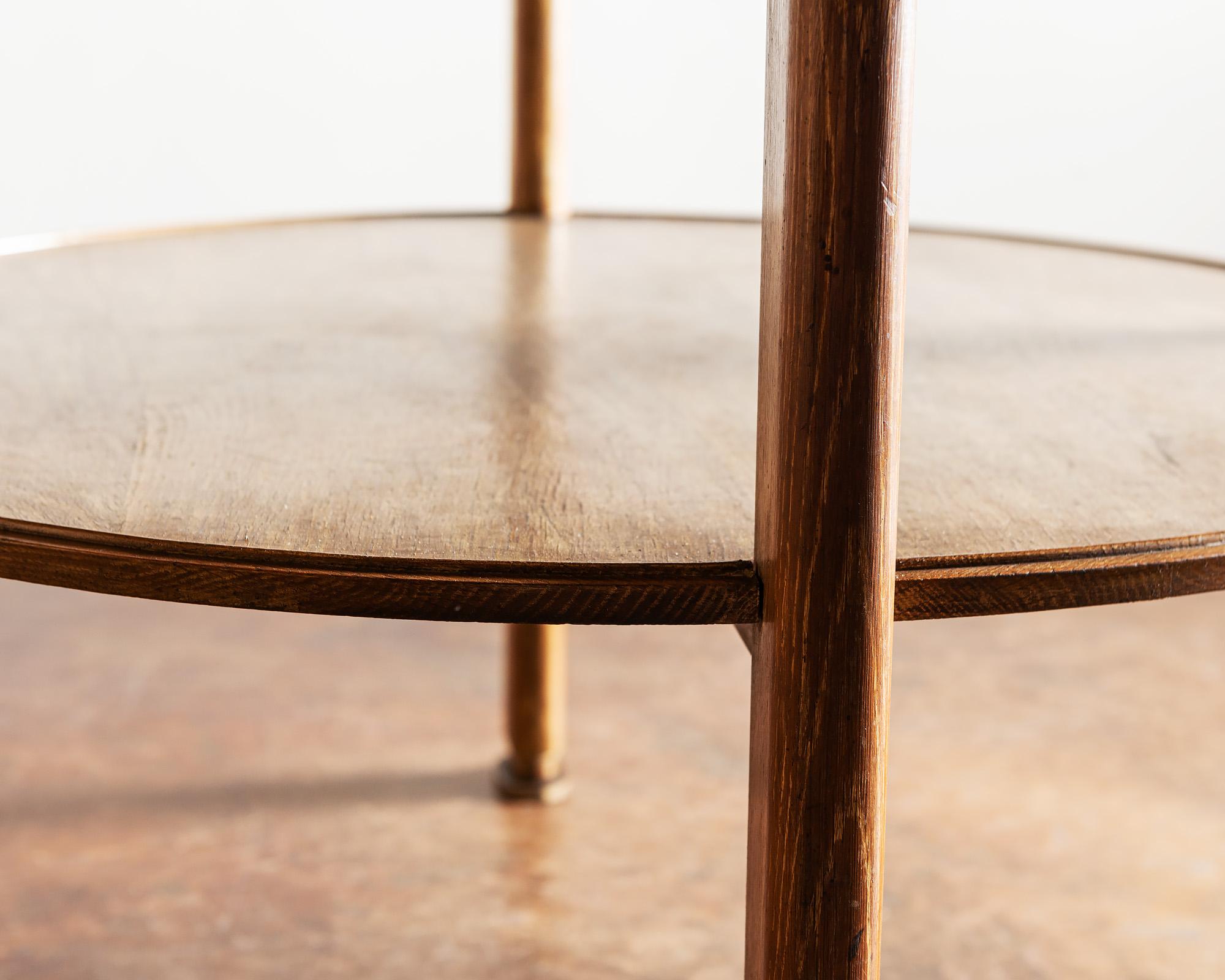 French Occasional Table in Cerused Oak in the Manner of Jacques Adnet, 1940s 1