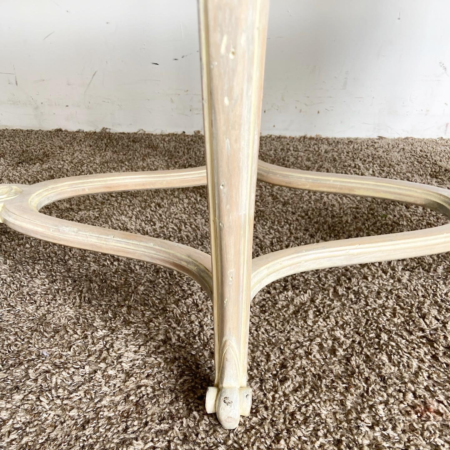 French Off White Cane Back Bench/Settee 3