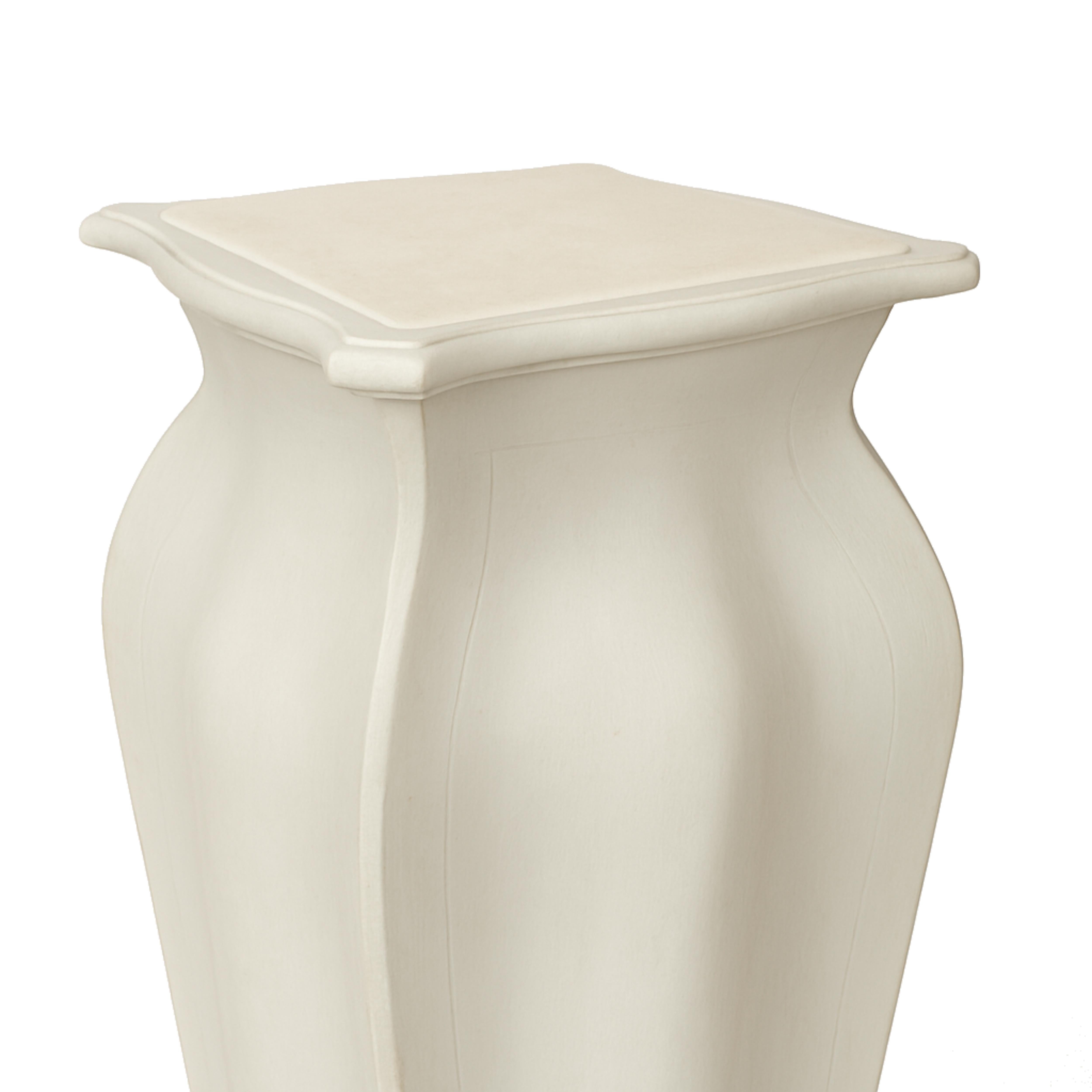 Francés Blanco hueso  Pedestal de columna Luis XVI, Siglo XIX siglo XIX en venta