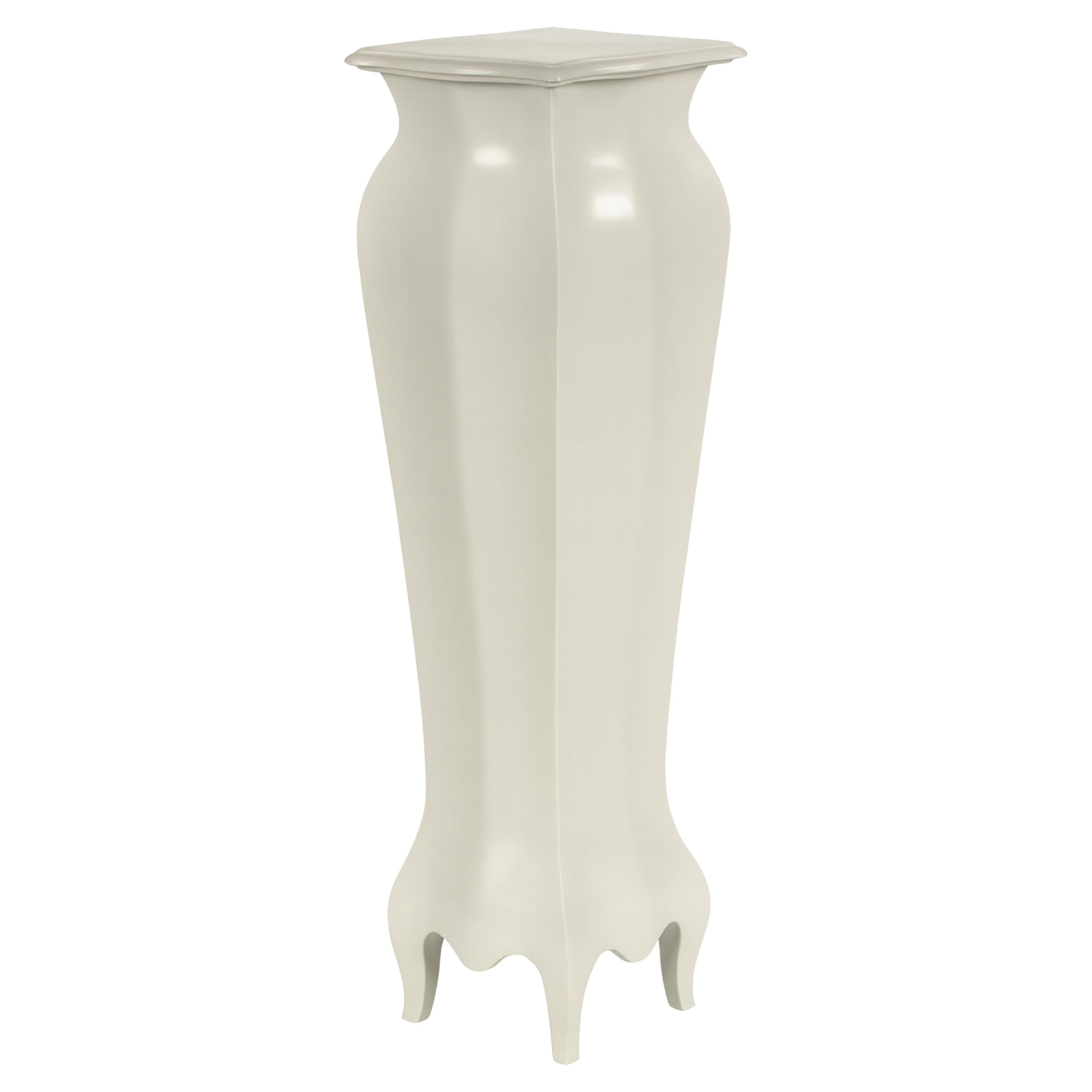 Francés Blanco hueso  Pedestal de columna Luis XVI, Siglo XIX en venta