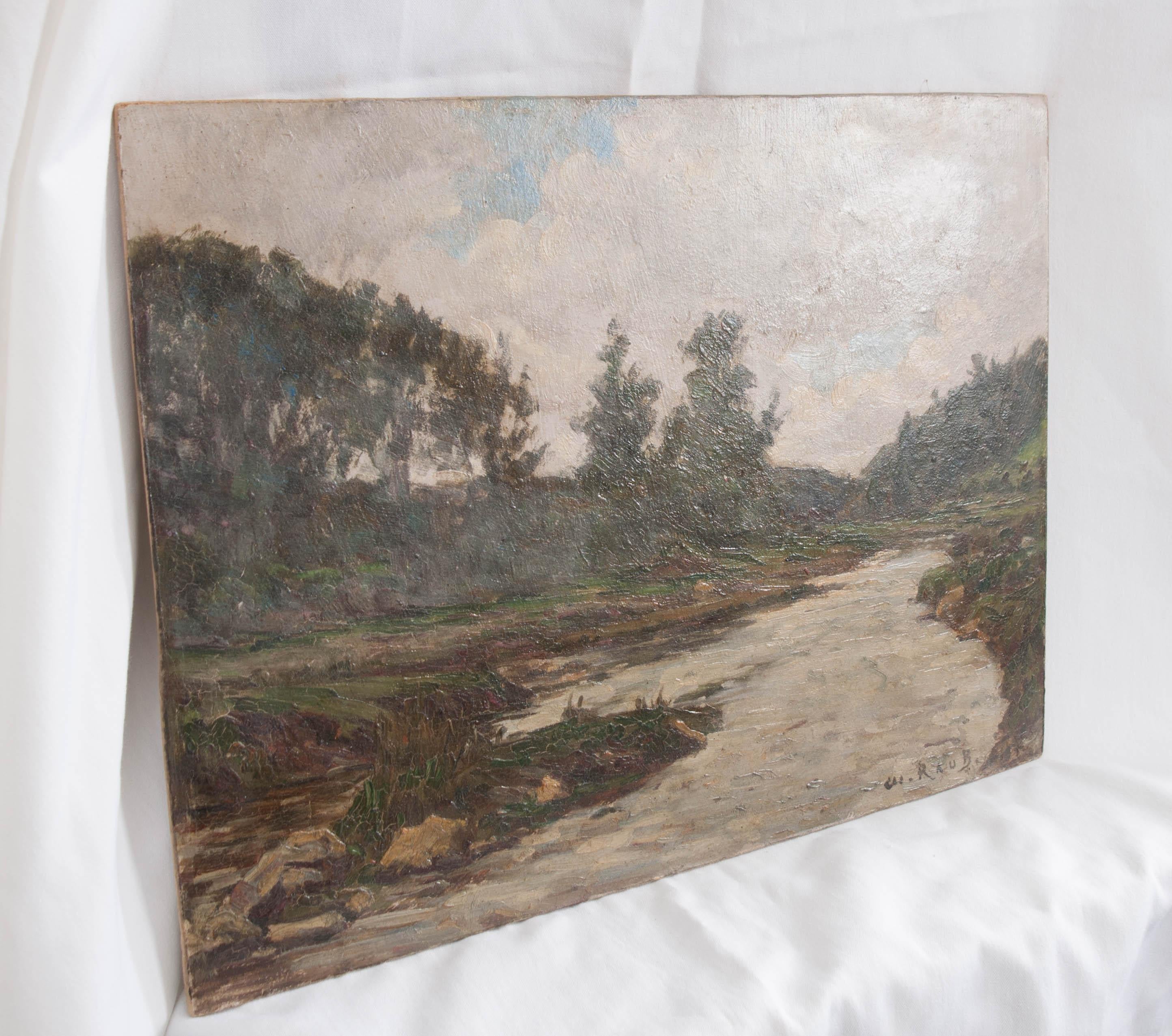 19th Century French Oil Landscape Painting
