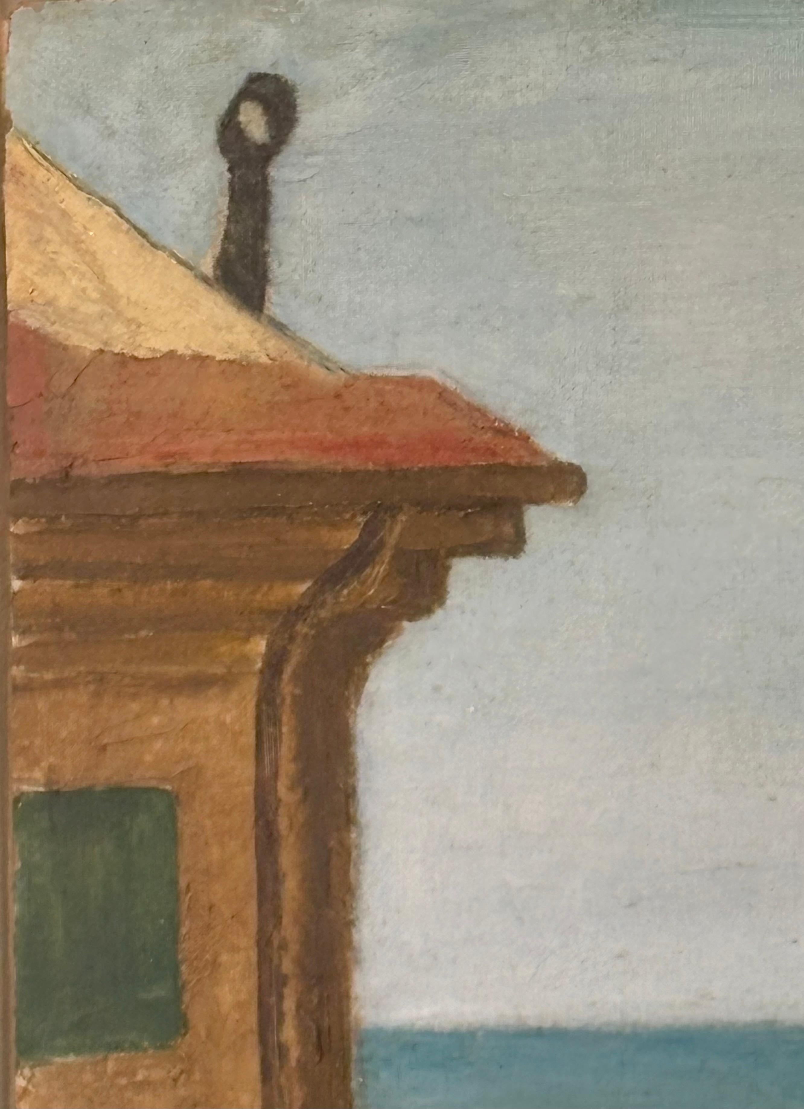 Milieu du XXe siècle Français, Huile sur panneau de M Bernier, Signée et datée 1954 en vente