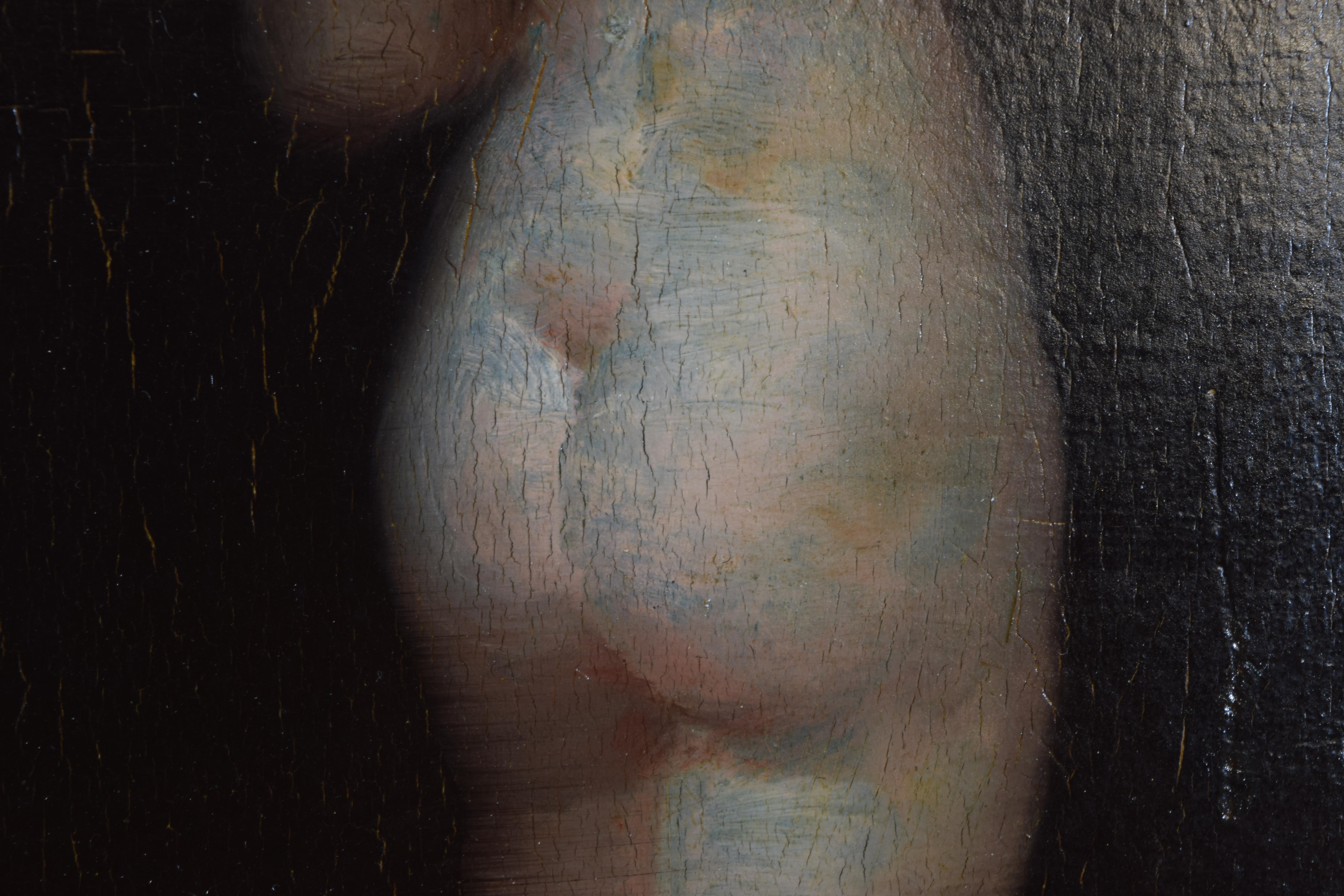 Paint French Oil on Board of a Female Nude