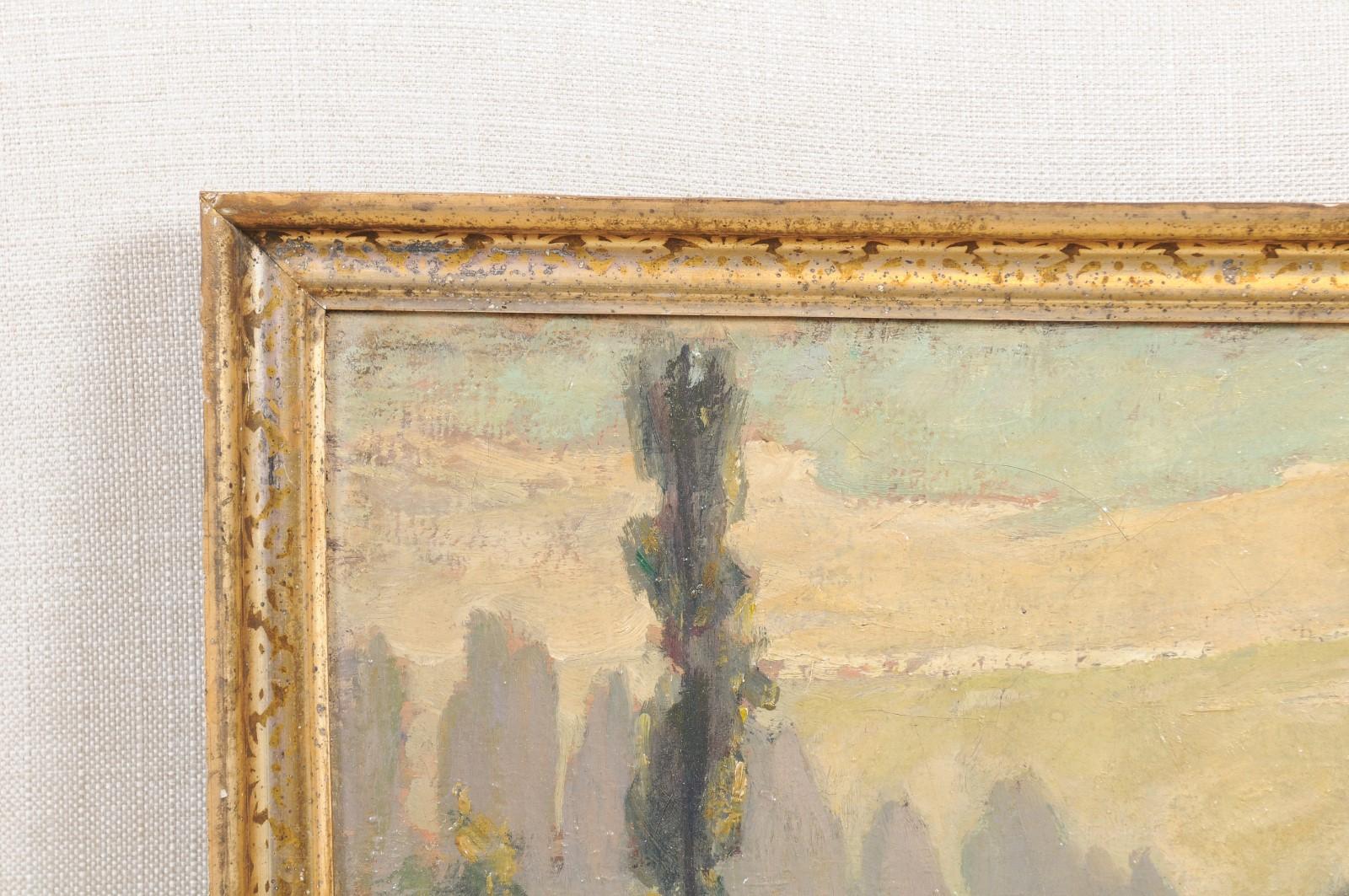 French Oil on Canvas Landscape Painting, Early 20th Century 3