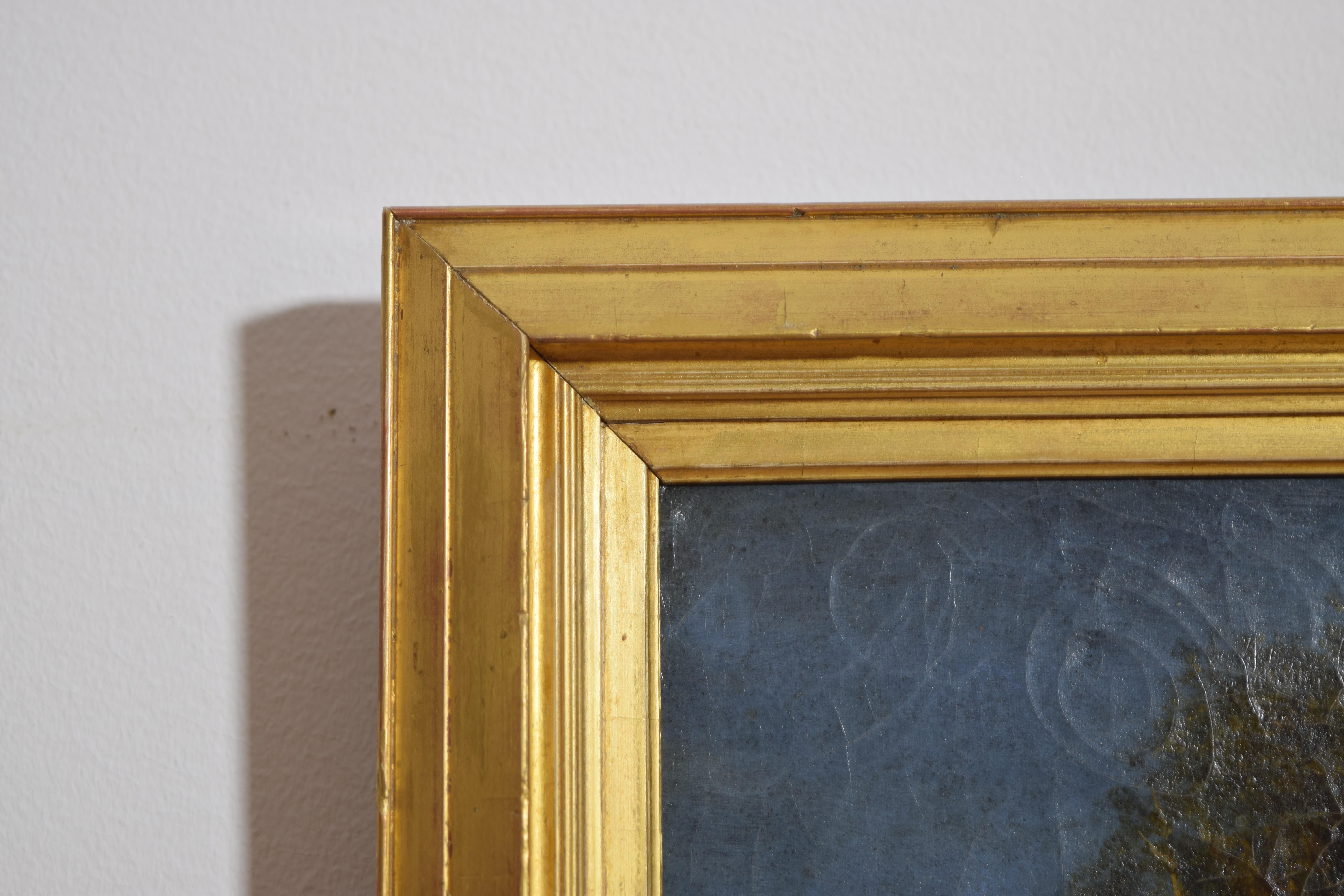 Französisches Öl auf Leinwand, Großer Baum und Bauernhaus in der Provinz, 2. bis 3. im Angebot 1