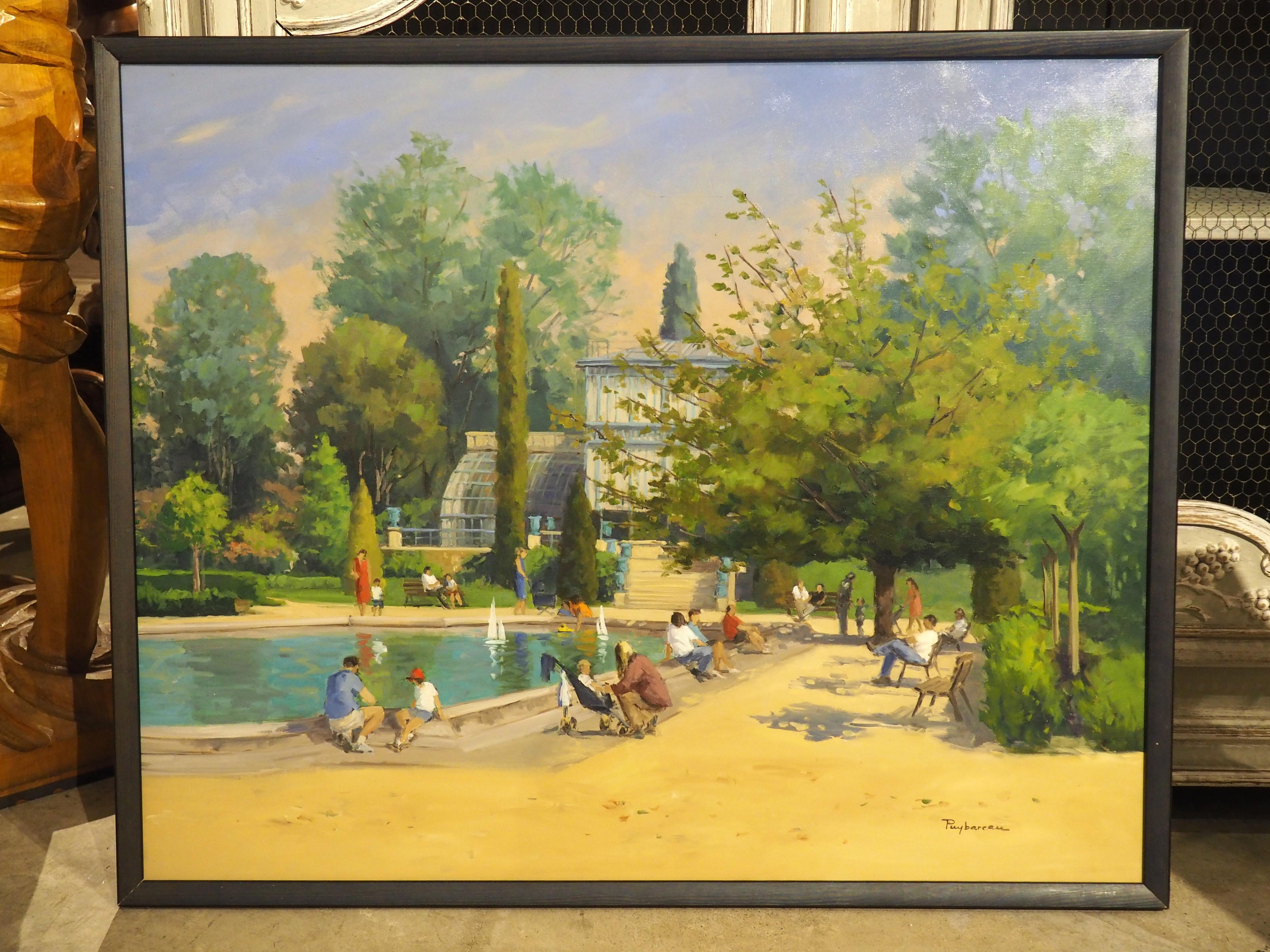 Óleo francés sobre lienzo, Les Jardin des Plantes de Rouen de Annie Puybareau en venta 7
