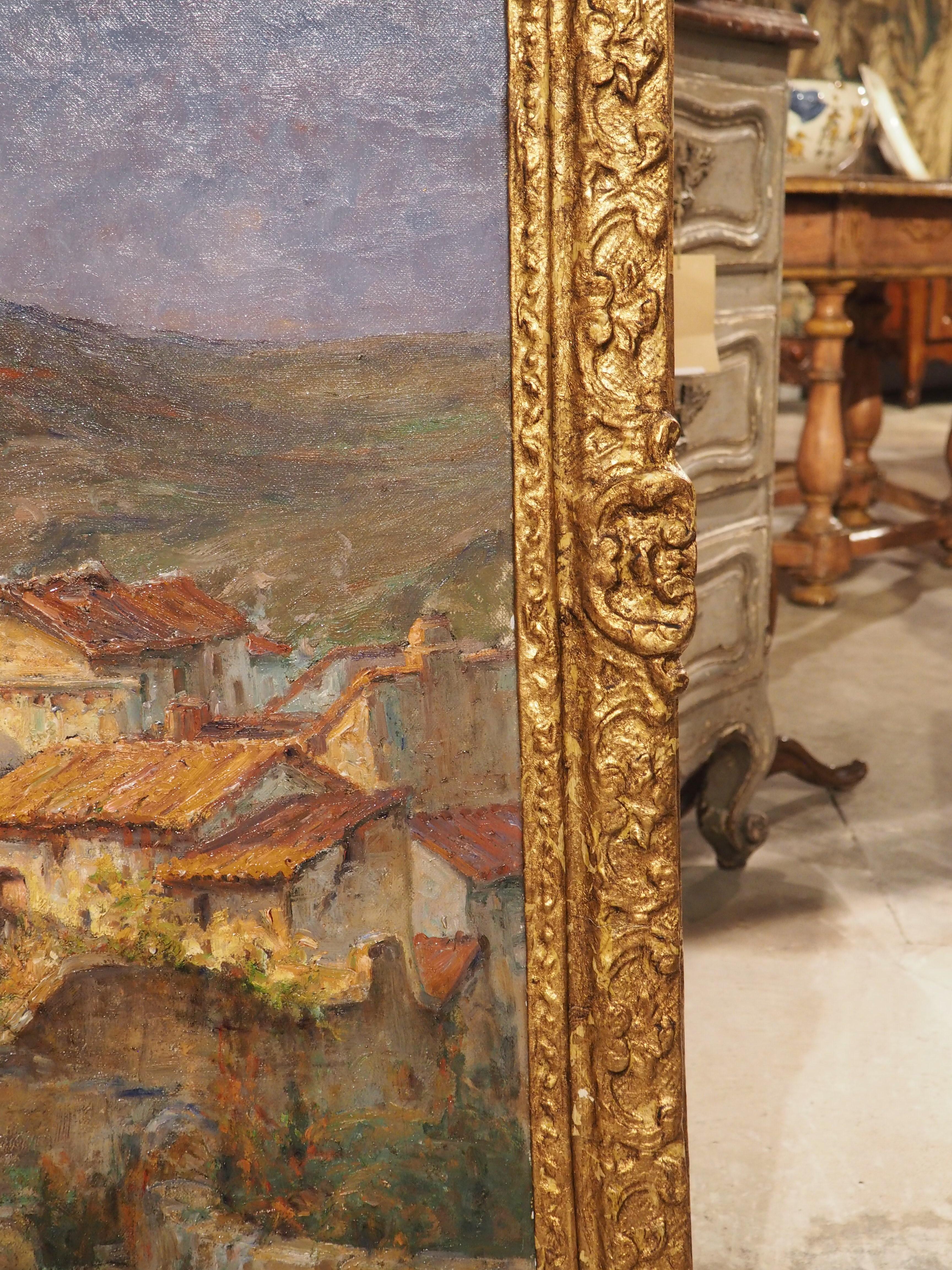 Peinture à l'huile sur toile française représentant Les Baux-de-Provence, datée de 1926 3