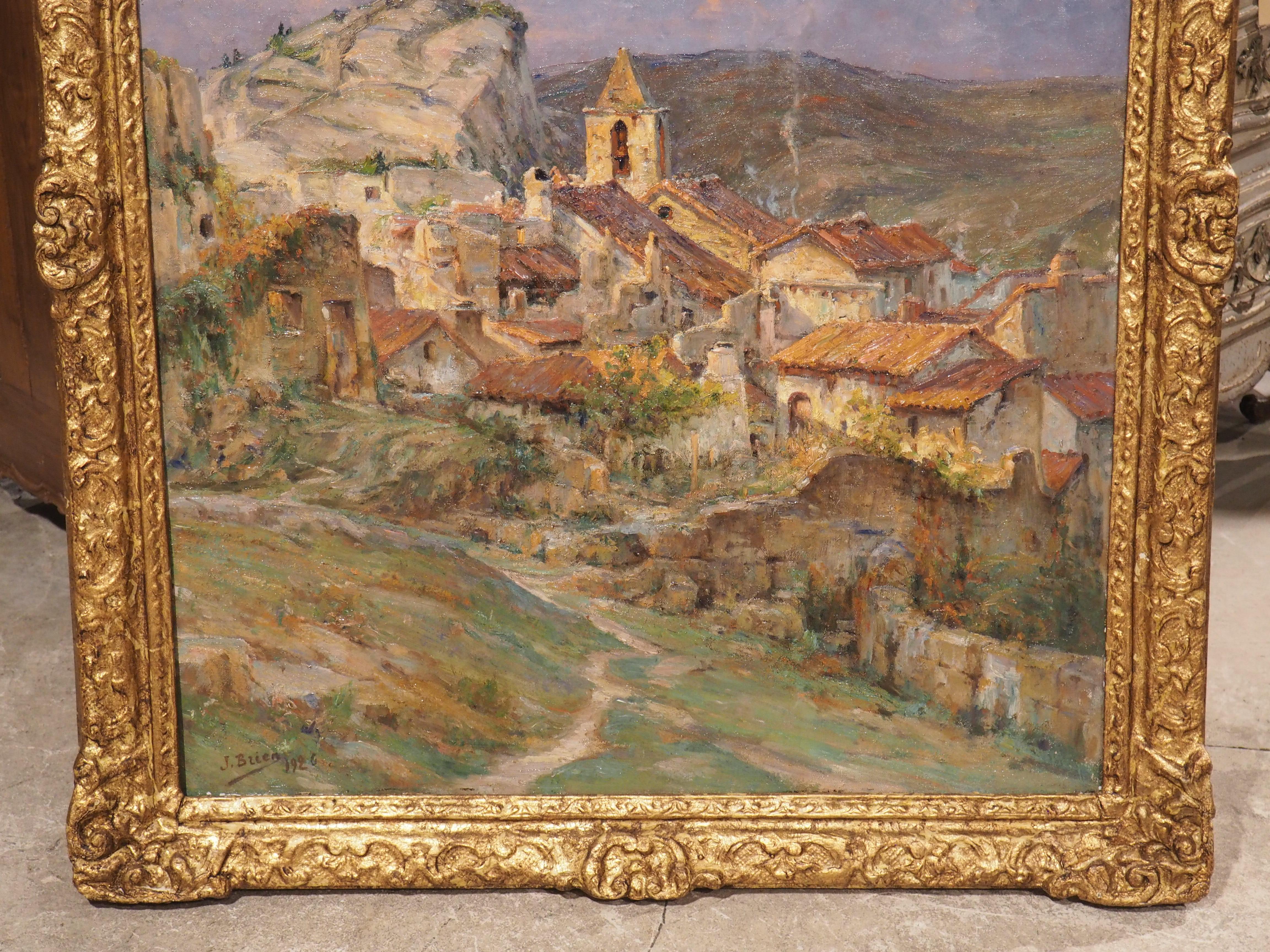 Peinture à l'huile sur toile française représentant Les Baux-de-Provence, datée de 1926 4