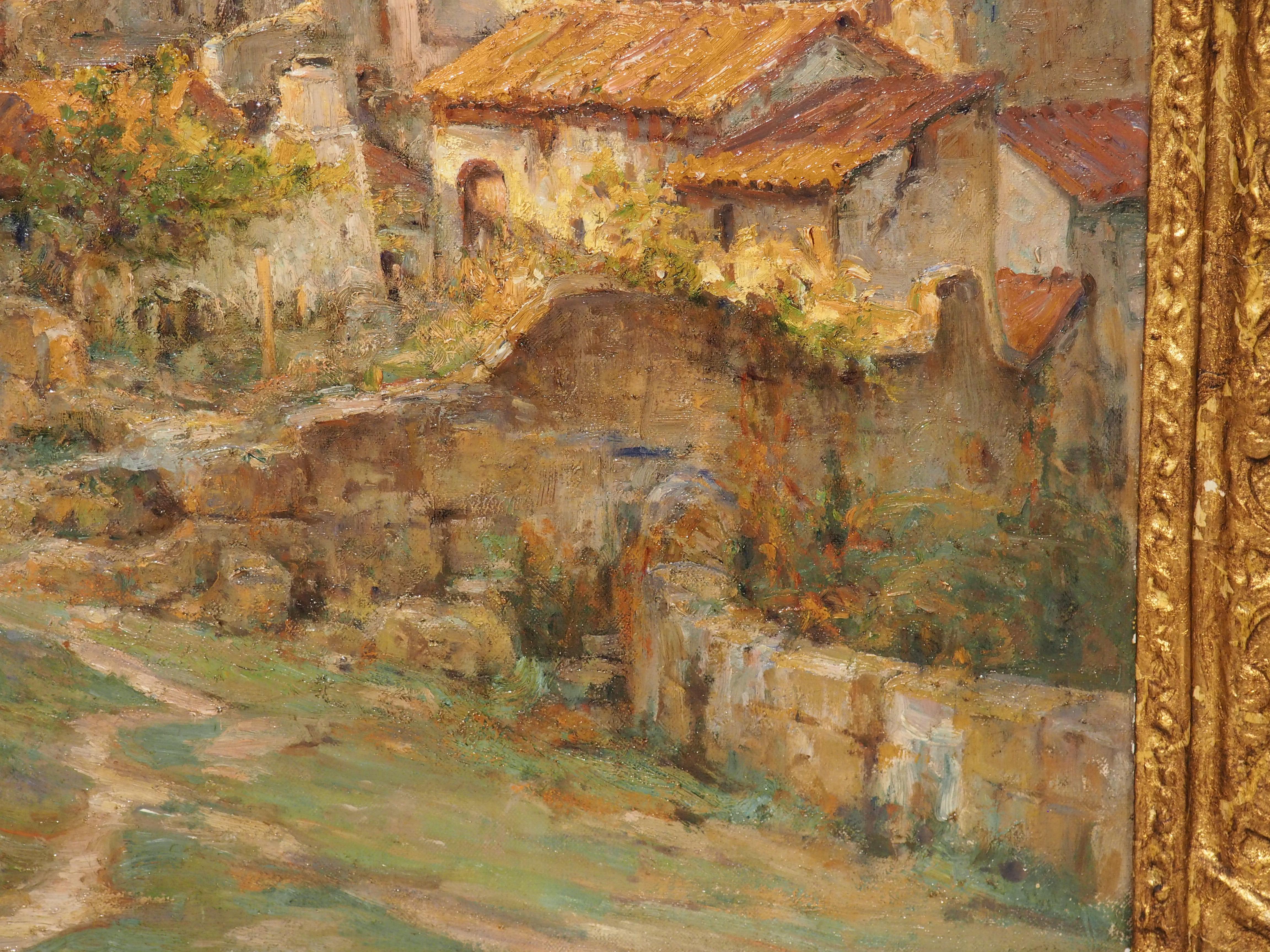 Peinture à l'huile sur toile française représentant Les Baux-de-Provence, datée de 1926 9