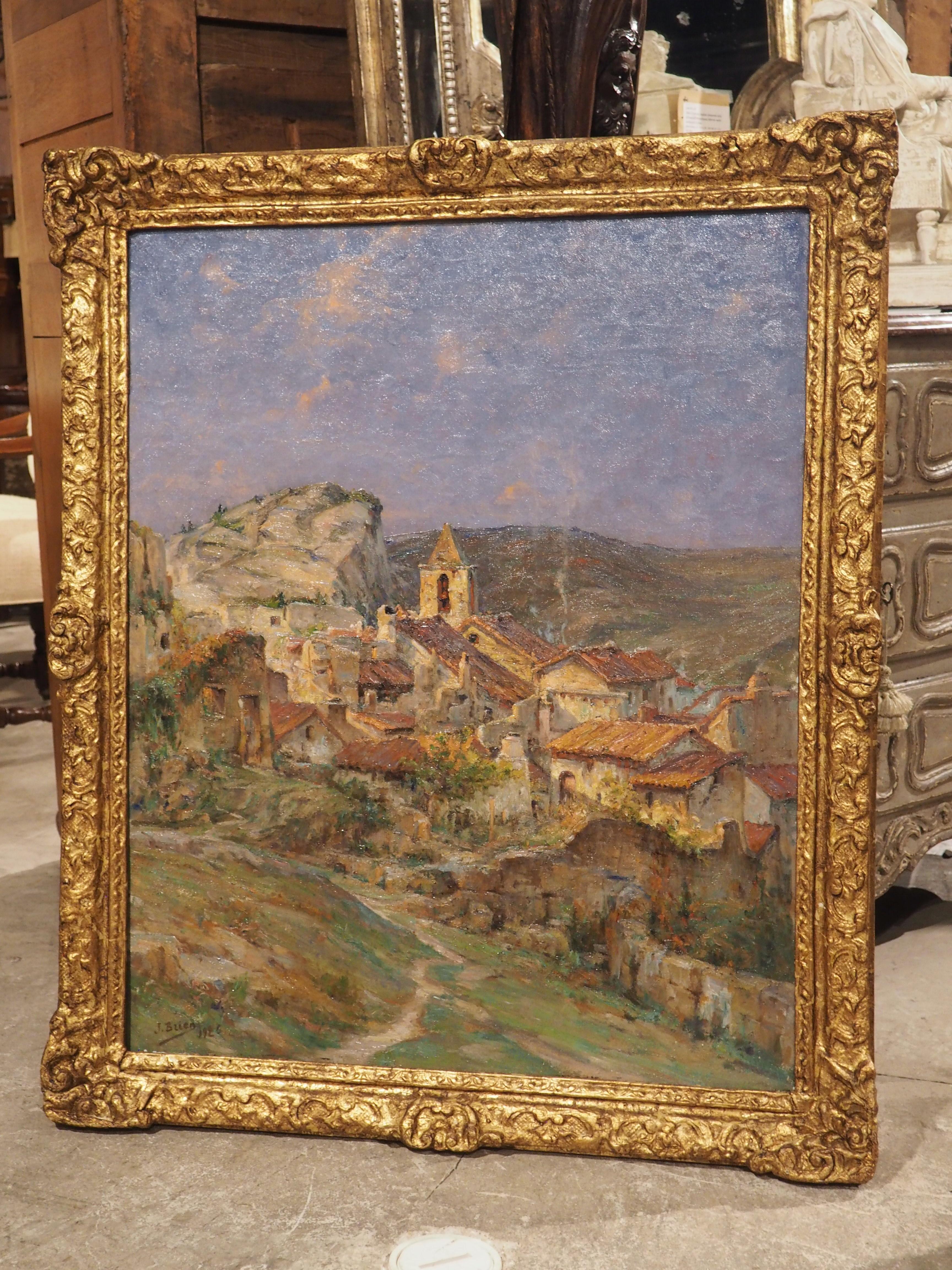 Peinture à l'huile sur toile française représentant Les Baux-de-Provence, datée de 1926 10