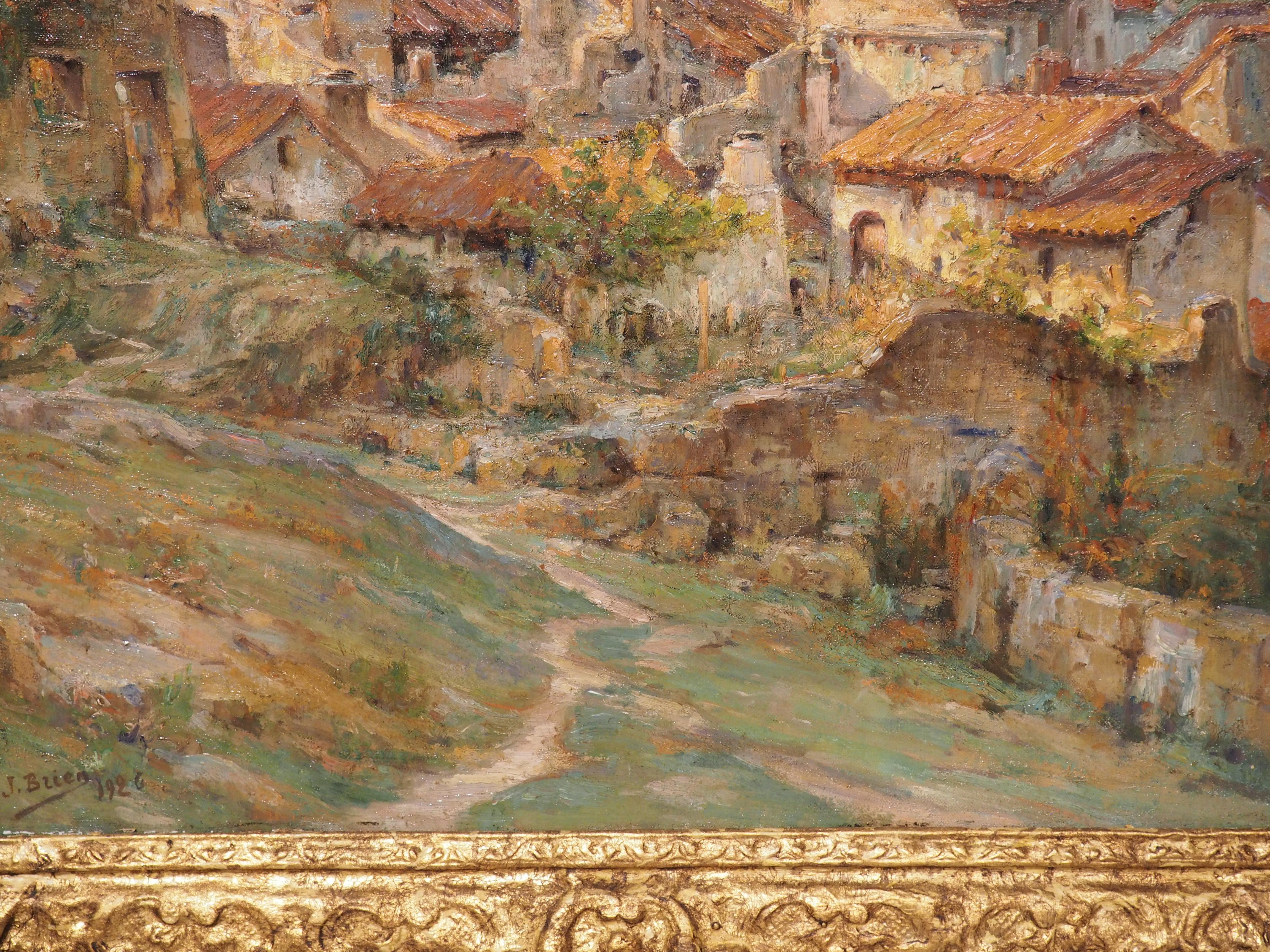 Peinture à l'huile sur toile française représentant Les Baux-de-Provence, datée de 1926 1