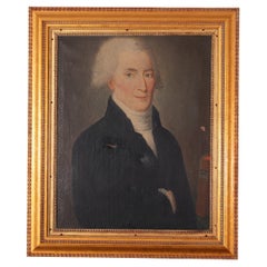 Huile sur toile française Portrait d'un homme c. C. 1800