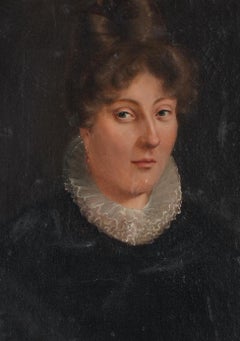 French Oil On Canvas Portrait of a Woman c. 1835