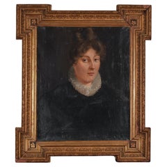 Huile sur toile française - Portrait d'une femme vers 1835
