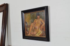 French Oil on Canvas, Reclining Nude, Second Quarter of the 20th Century