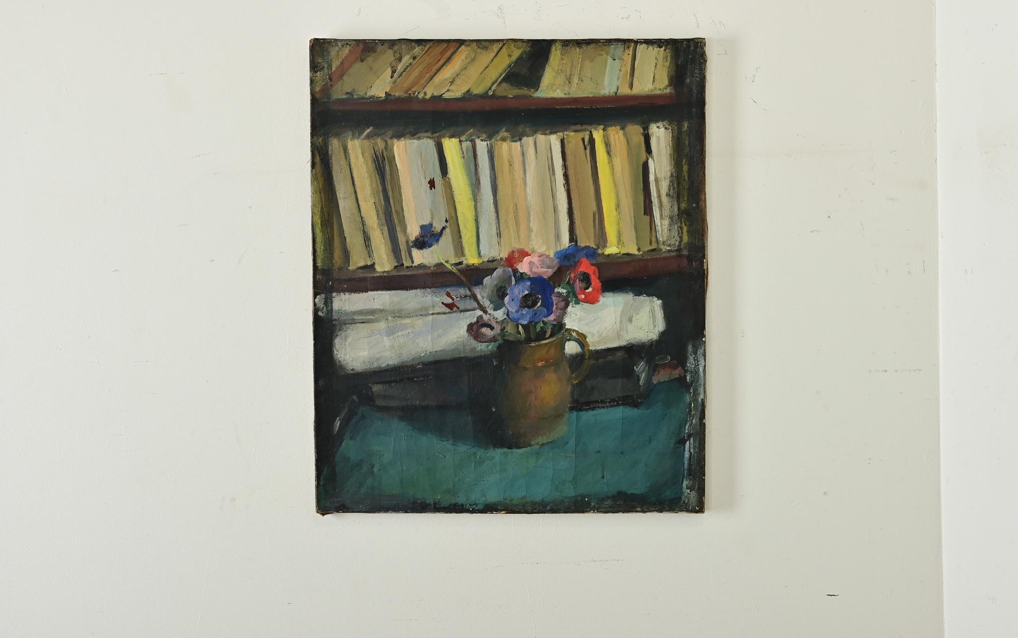 Modern French Oil on Canvas Still Life Painting