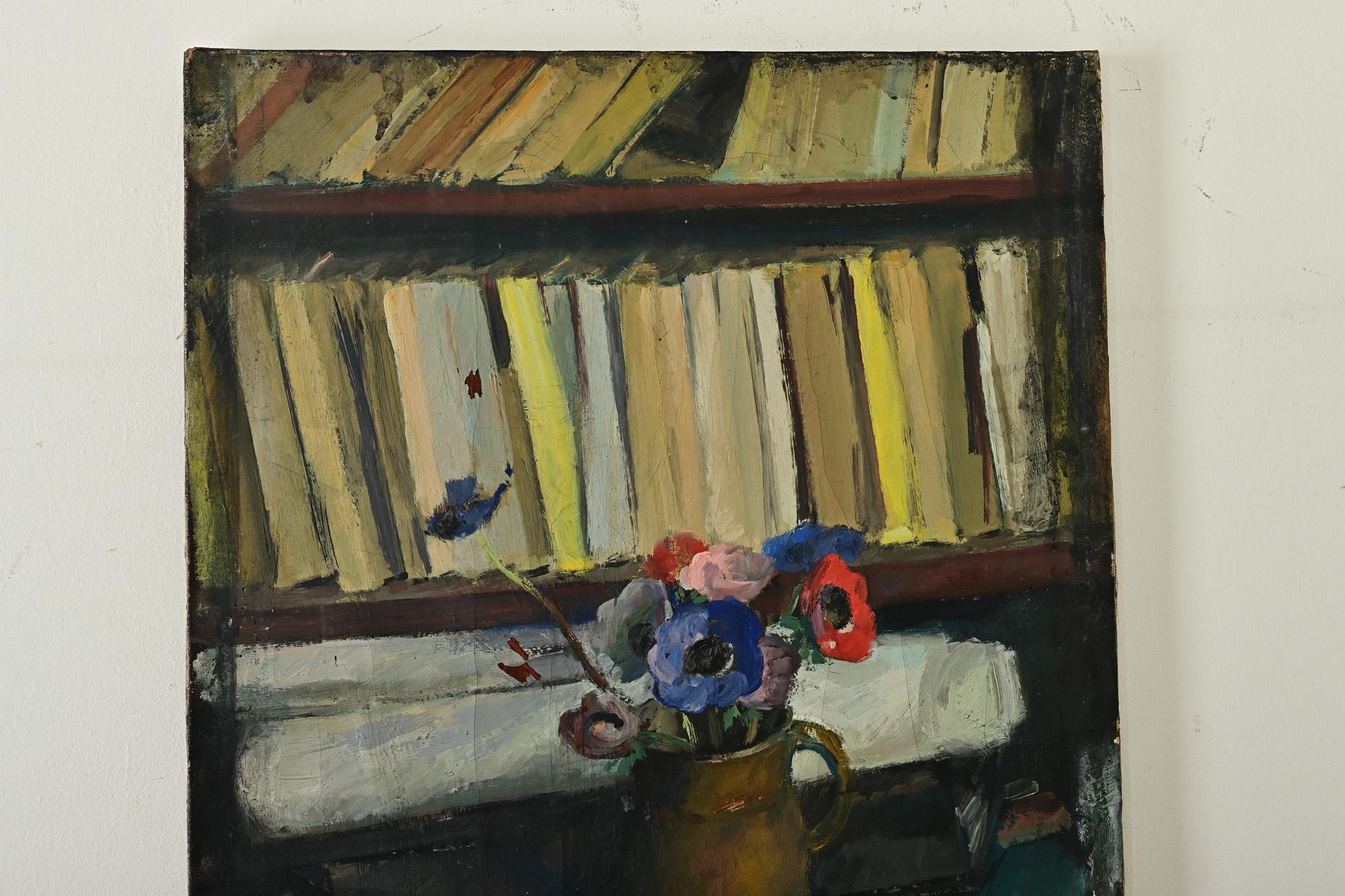 Painted French Oil on Canvas Still Life Painting