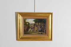 Französisch Öl auf Leinwand, The Country Fights, signiert A.Despagne...1854