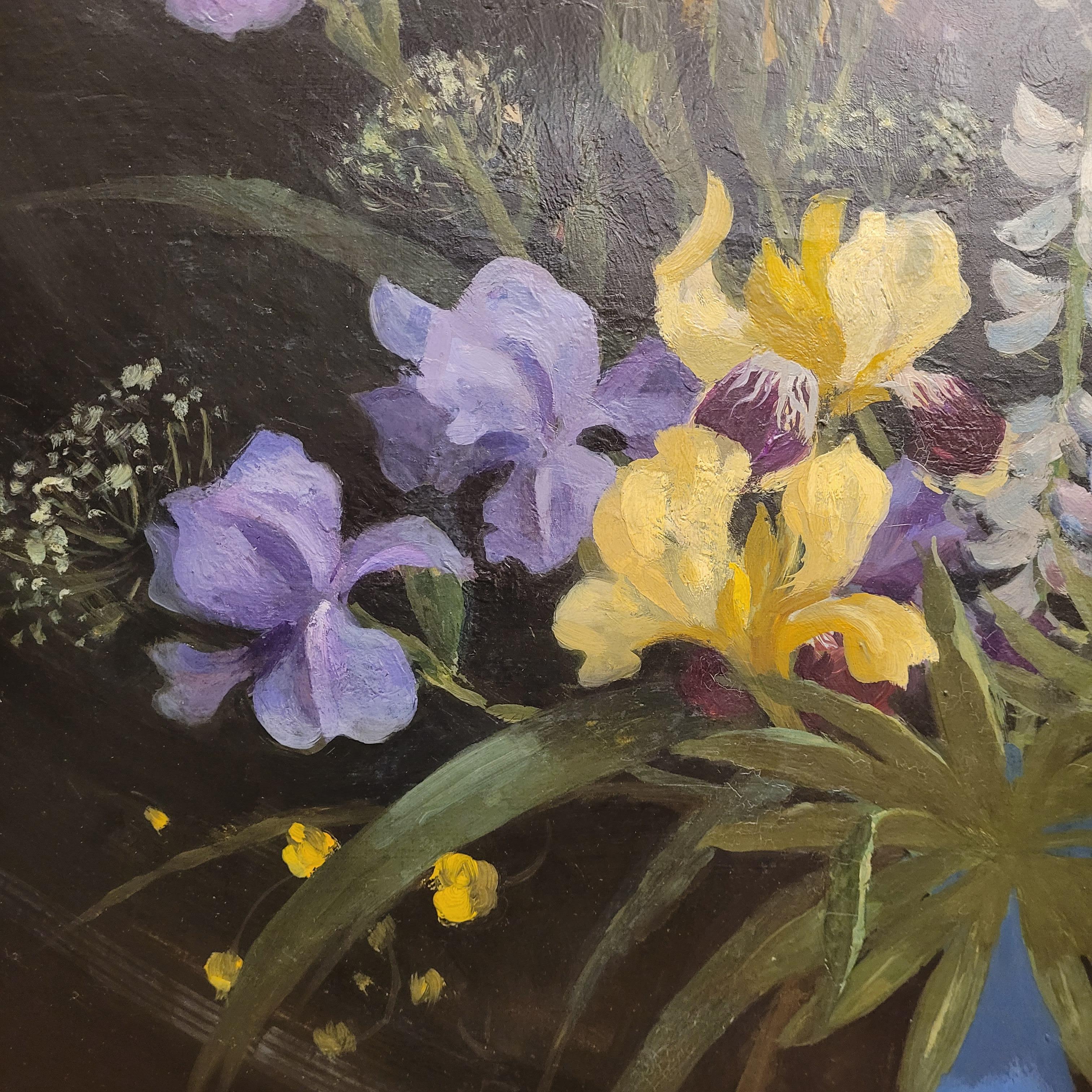 French Oil on Canvas Yellow blue Still llife ROGER CHAPELAIN-MIDY signed im Angebot 3