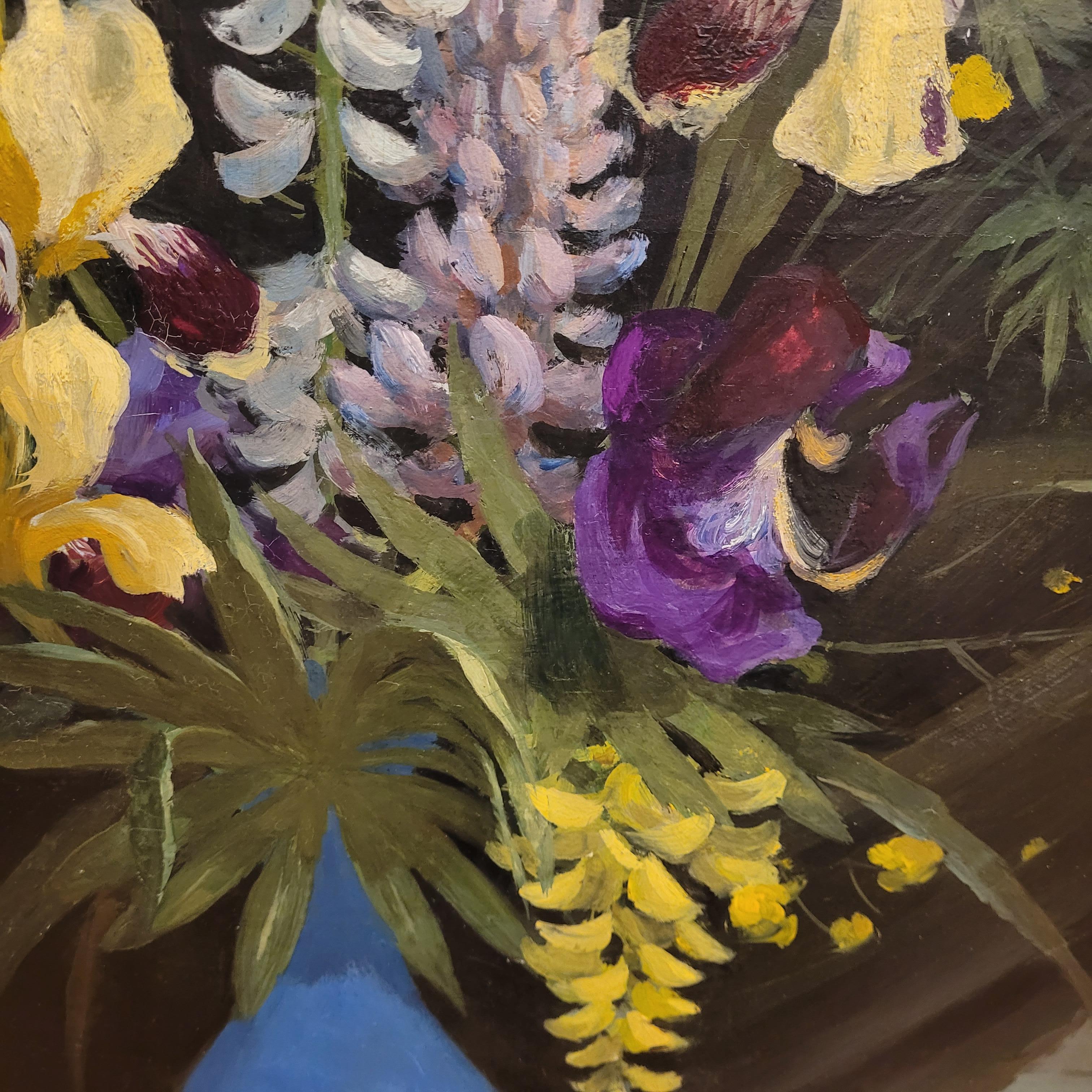 French Oil on Canvas Yellow blue Still llife ROGER CHAPELAIN-MIDY signed im Angebot 8