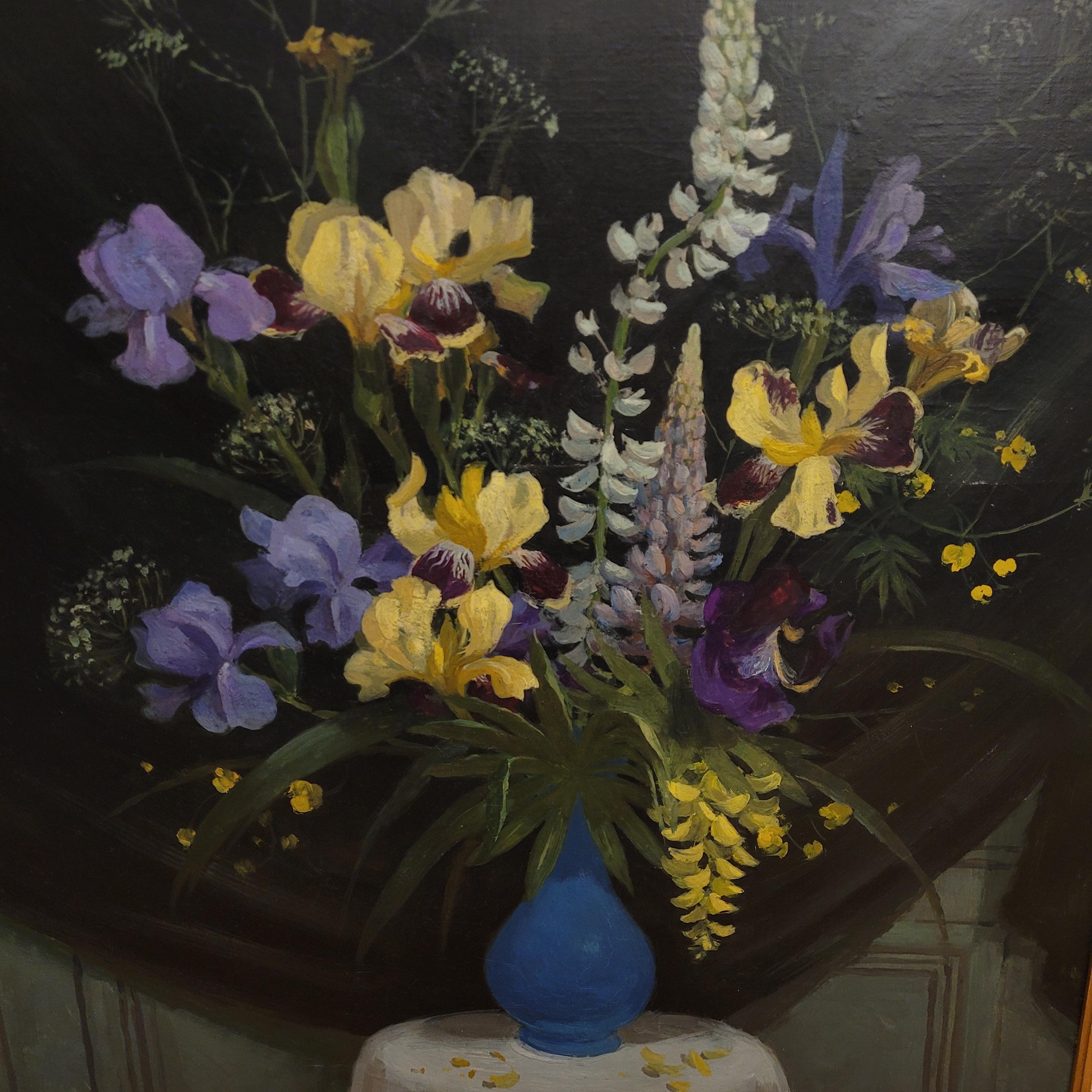 French Oil on Canvas Yellow blue Still llife ROGER CHAPELAIN-MIDY signed im Angebot 1