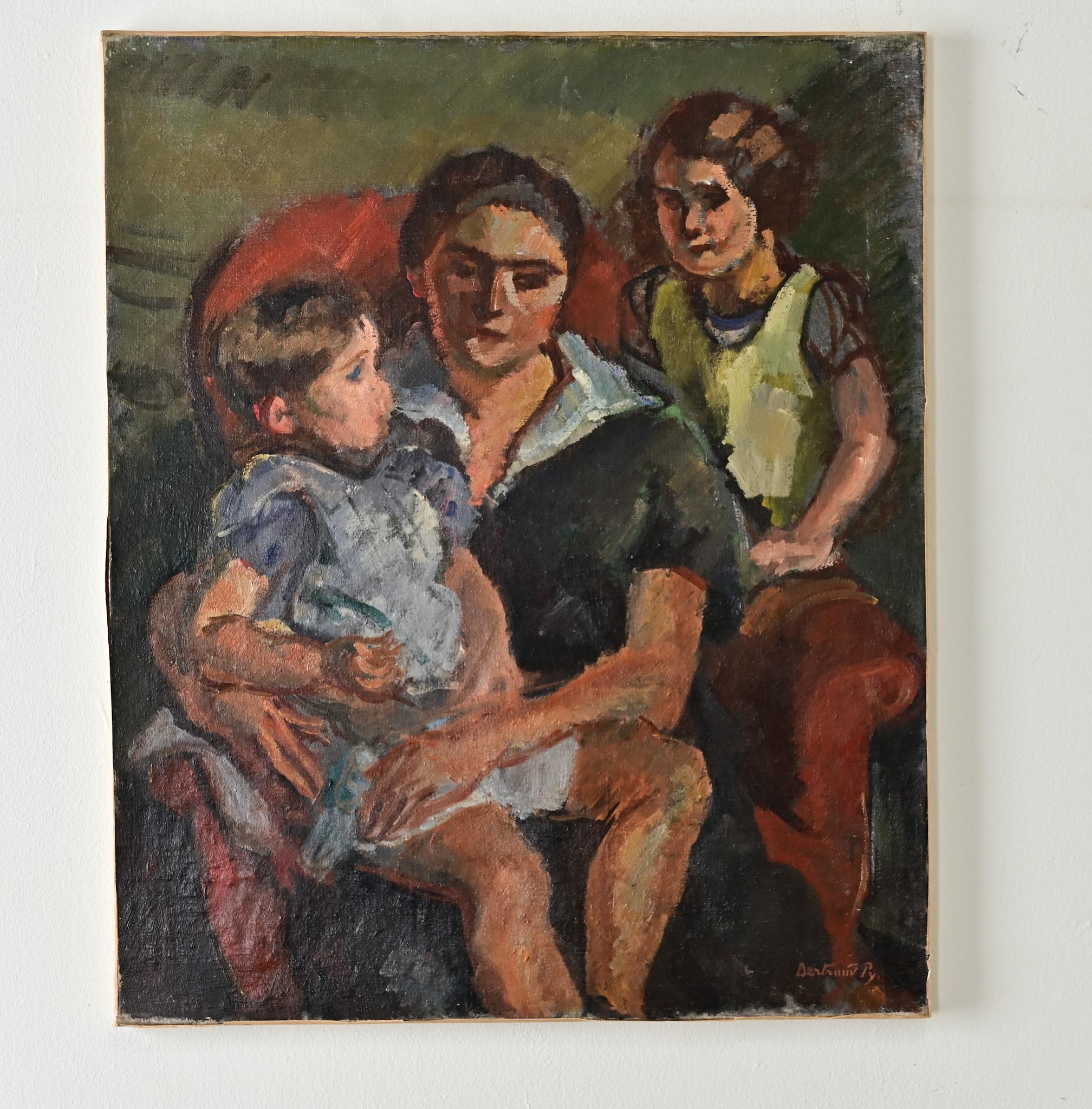 Ein farbenfrohes Gemälde, signiert von dem französischen Künstler Bertrand Py (1895-1973). Py, der als Schöpfer eines einzigartigen neorealistischen Stils mit französischen und britischen Einflüssen bekannt ist, widmete sein Leben schon in jungen
