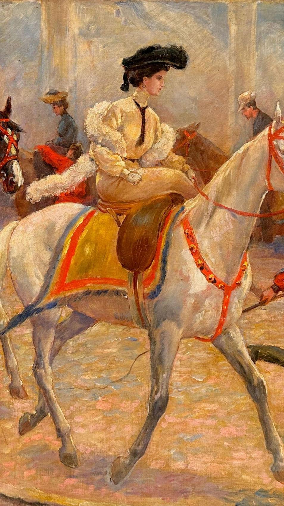French Oil Painting by Louis-Auguste-Paul Magne de la Croix (1875-1942) In Good Condition For Sale In New York, NY