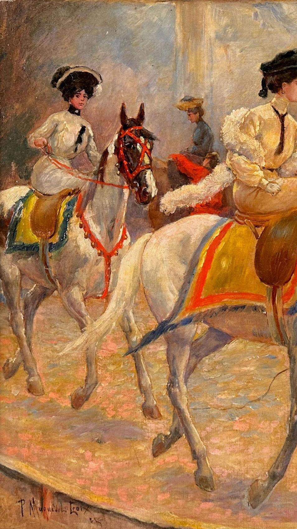 20th Century French Oil Painting by Louis-Auguste-Paul Magne de la Croix (1875-1942) For Sale