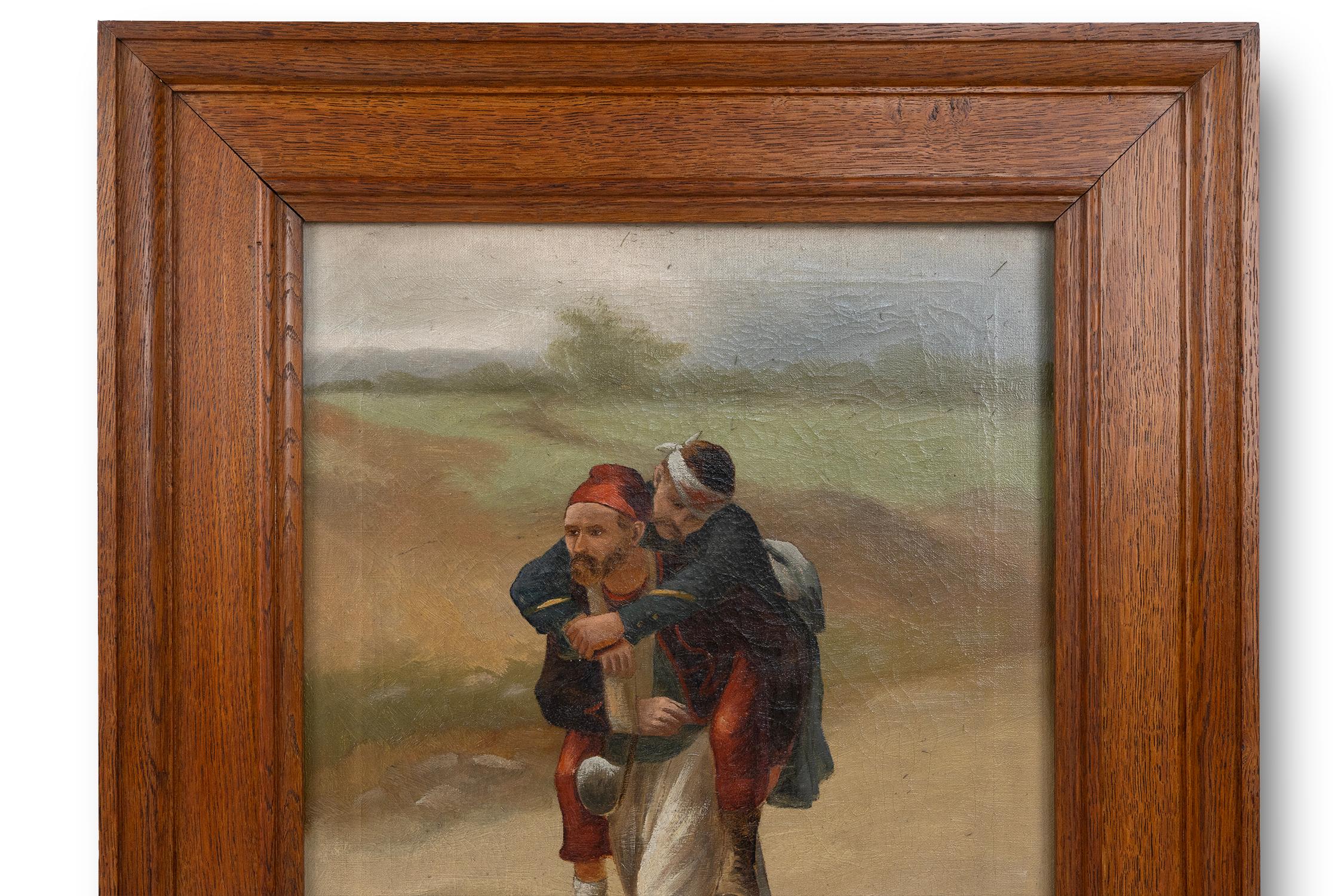 Óleo francés al estilo de Paul Louis Narcisse Grolleron, ca. 1900 Pintado a mano en venta