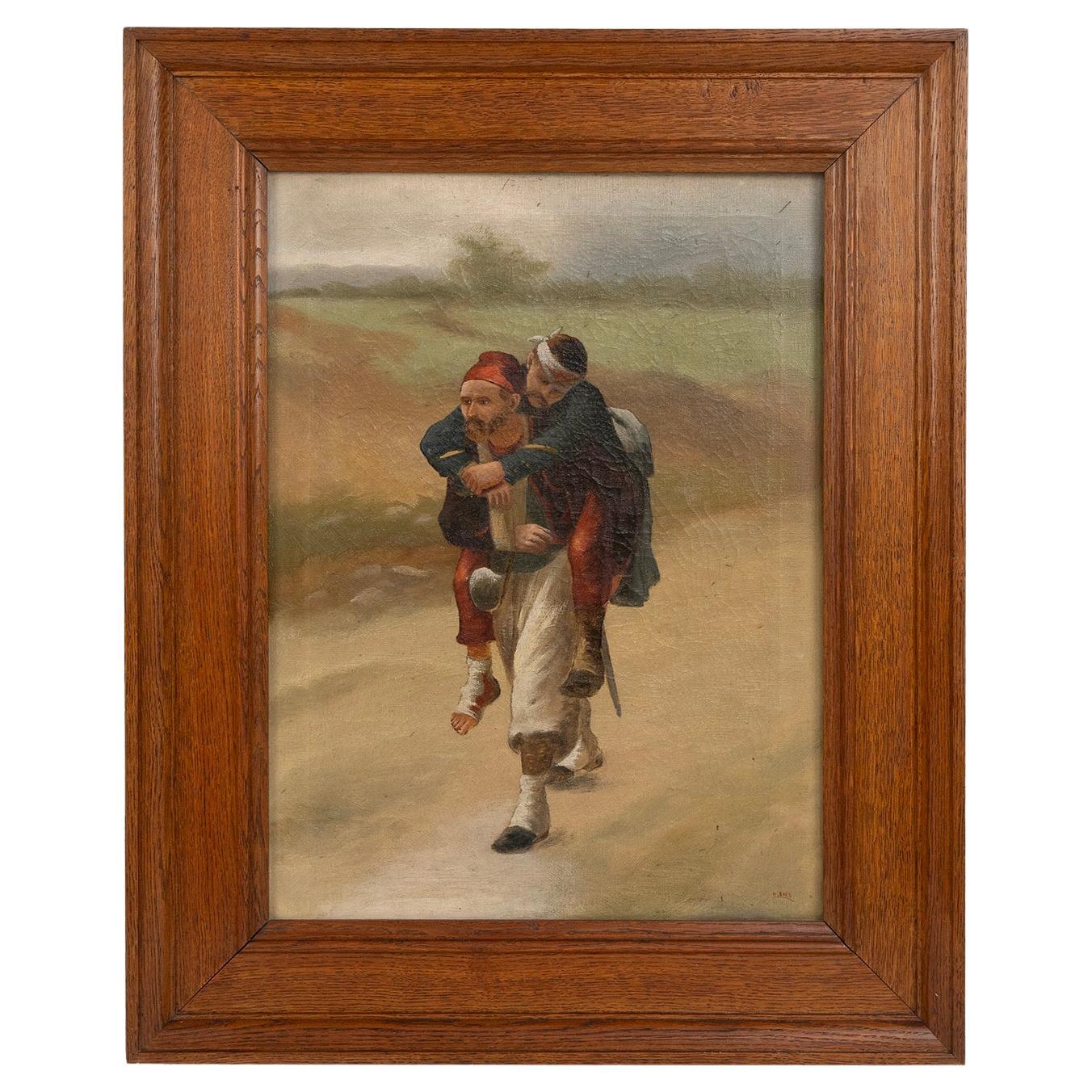 French oil painting in the style of Paul Louis Narcisse Grolleron, ca. 1900