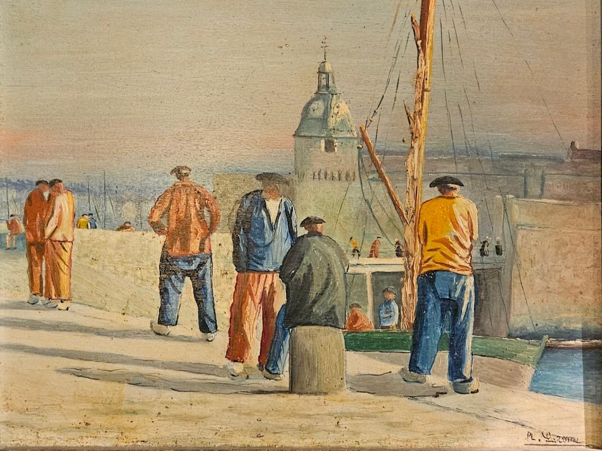 Peinture à l'huile sur panneau Bon état - En vente à Kingsbridge, GB