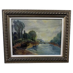 Pittura a olio francese su tavola